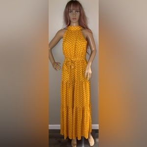 Kara And Kate Yellow Polka Dot Dress